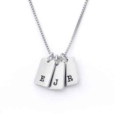 Mirella Initials Charm Necklace [Sterling Silver]