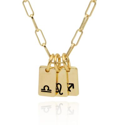 Mirella Zodiac Charms Necklace With Link Chain [18K Gold Vermeil]