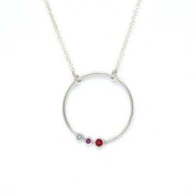 A Mother's Love Birthstone Necklace [Sterling Silver]