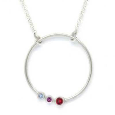 A Mother's Love Birthstone Necklace [Sterling Silver]
