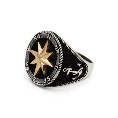 Northern Star Men Ring - Sterling Silver