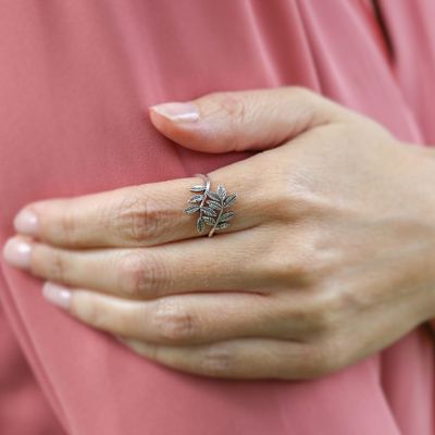 Bague Branche d'Olivier [Argent 925]