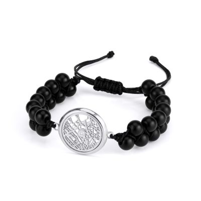  Bracelet Carte Onyx Noir [Argent 925]