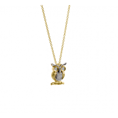 Wisdom Owl Necklace [18K Gold]