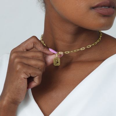 Löwe Kette - Paperclip Kette mit Sternzeichen [750er Gold Vermeil]