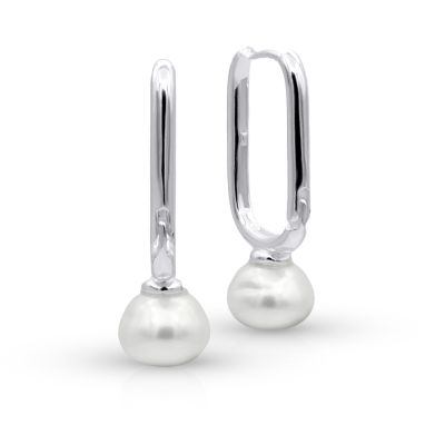 Pearl Drop Earrings [Sterling Silver]