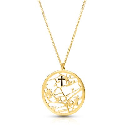 Crossed Precious Spot Map Necklace [18K Gold Vermeil]