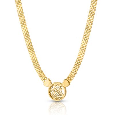 Beliebter Ort Milanaise Karten Kette [750er Gold Vermeil]