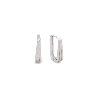 Rectangle Hoop Earrings [Sterling Silver]