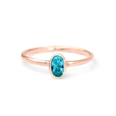 Carina Ring. Oval Vertikal [750er Rosévergoldet]
