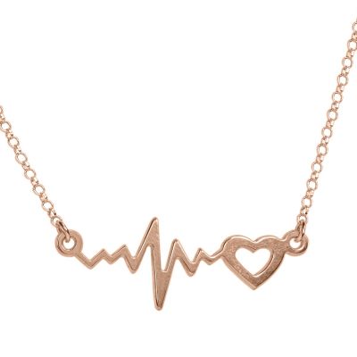 Rhythm of My Heart Necklace [Rose Gold Plated]