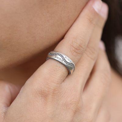 Route Naam Ring [Sterling Zilver]