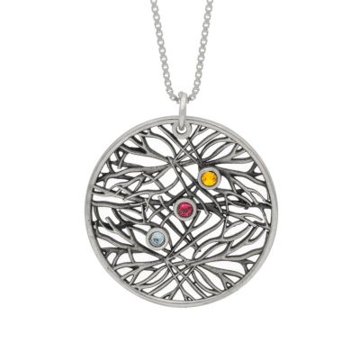 Family Roots Birthstone Necklace [Sterling Silver]