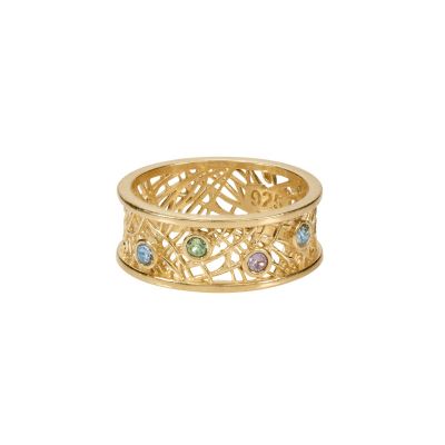 Family Roots Birthstone Ring [18K Gold Plated]