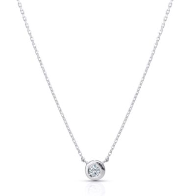 Scarlet Diamond Necklace [14 Karat White Gold]