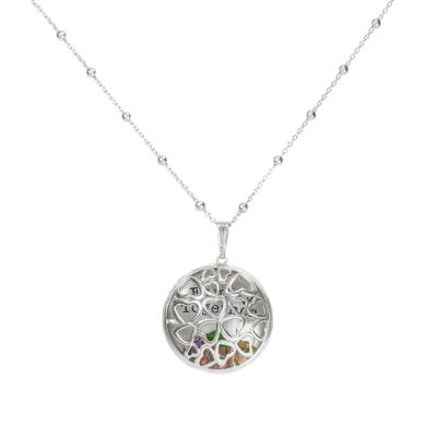 Mother's Circle Birthstone Necklace [Sterling Silver]