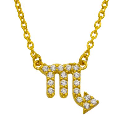 Scorpio Necklace - Zodiac Sign Necklace with Diamonds [18K Gold Vermeil]