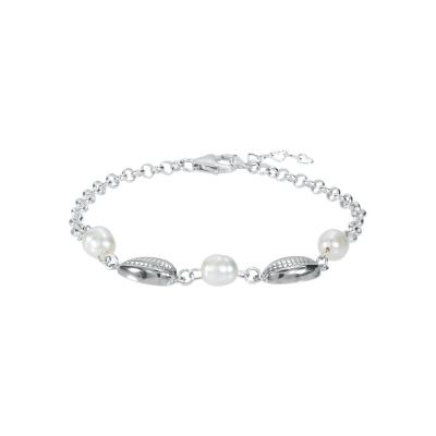 Meeresstimmung Perlenarmband - 2 Muscheln [Sterlingsilber]