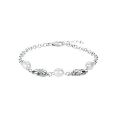 Bracelet de Cheville Esprit d'Océan avec Perles - 2 Coquillages [Argent 925]