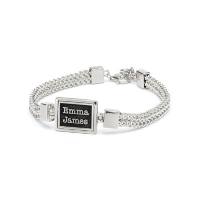 Bracelet Silhouette Prénoms [Argent 925]