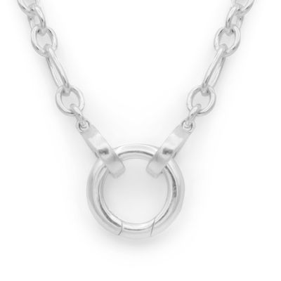Eternity Circle Link Chain Necklace [Sterling Silver]