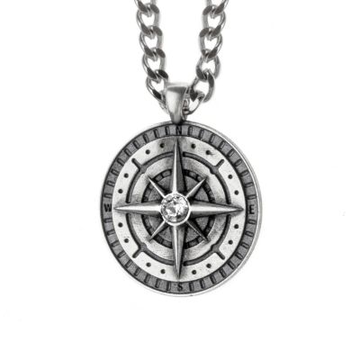 Family Compass Women Name Necklace [Sterling Silver]