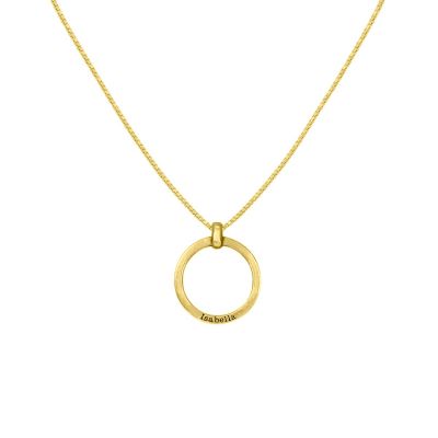 Collar con Nombre Momento Apropiado [Bañado en Oro de 18K]