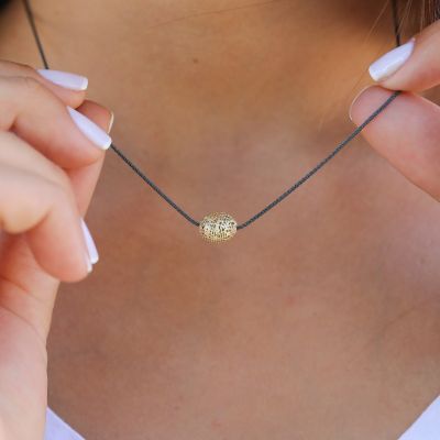 Sphere of Threads Necklace [10K Gold]