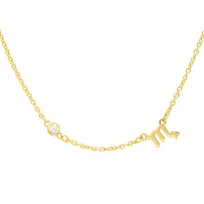 Collar Helena Zodiaco con Diamante [Oro Vermeil 18K]