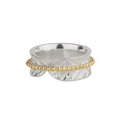 Family Circles Beaded Spinner Ring Shiny [Sterling Silver] - 1 Spinner