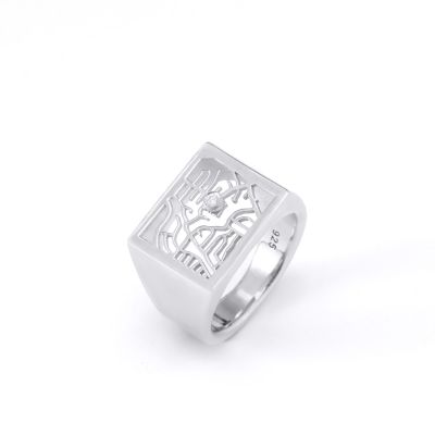 Map Signet Ring [Sterling Silver]