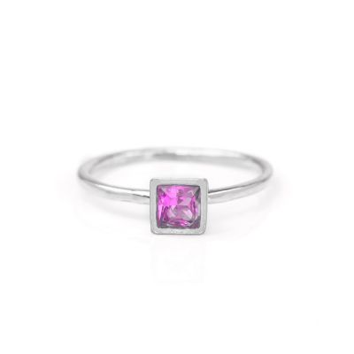 Carina Ring. Square [Sterling Silver]