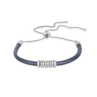Tied Together Name Bracelet [Grey Suede]