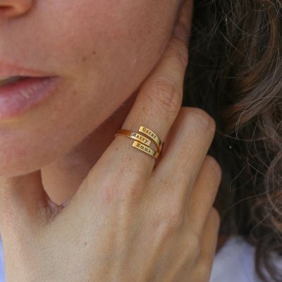 Schwan Ring - 3 Namen [417er Gold]