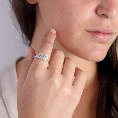 Swan Ring with Coordinates [Sterling Silver]