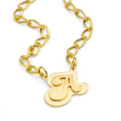 Talisa Bold Initial Necklace [18K Gold Plated]