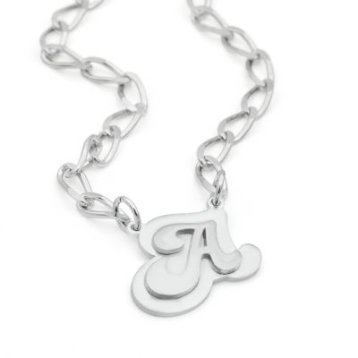 Talisa Bold Initial Necklace [Sterling Silver]