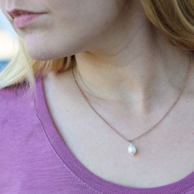 Pearl Necklace [Rose Gold Plated]