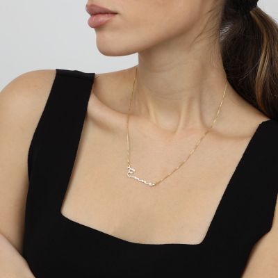 Talisa Italic Name Necklace [18K Gold Vermeil]