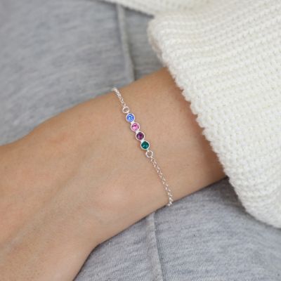 Talisa Stars Birthstone Bracelet [Sterling Silver]