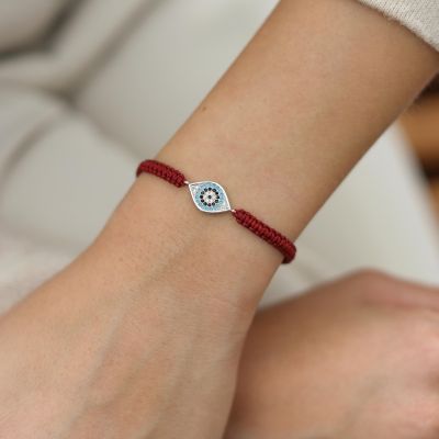 Hera Evil Eye Adjustable Bracelet [Sterling Silver]