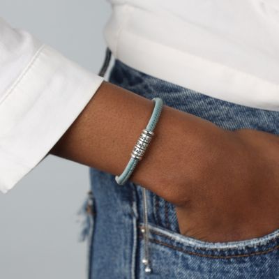 Bracelet Prénom Liés Ensemble [Daim Vert]
