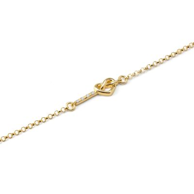 Ties of Heart Diamond Bracelet [18K Gold Vermeil]-2