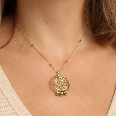 Mother's Love Map Name Necklace [18K Gold Vermeil]