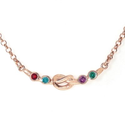 Ties Of Love Necklace Horizontal [Rose Gold Plated]