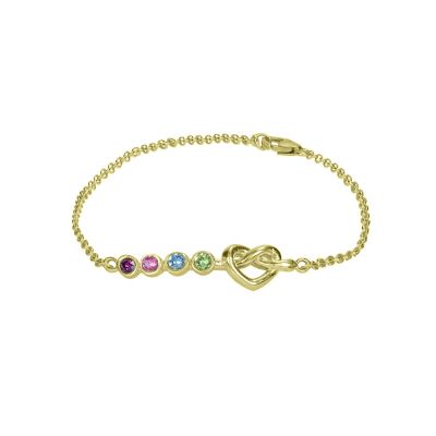 Ties of the Heart Birthstone Anklet [Gold Plated]