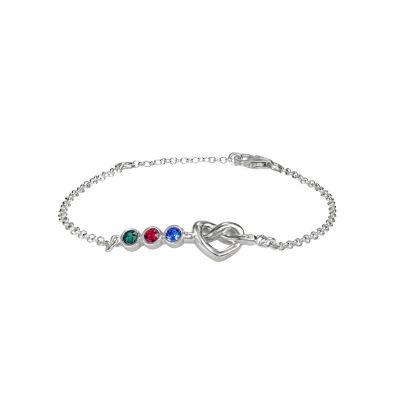 Ties of the Heart Birthstone Anklet [Sterling Silver]