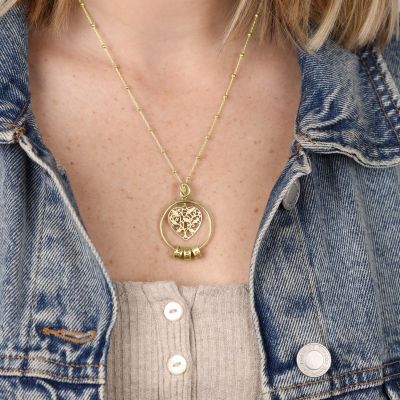 Collier Liens Spéciaux avec Prénoms [Plaqué Or 18ct]