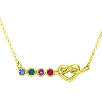 Ties of the Heart Birthstone Necklace [18K Gold Vermeil]