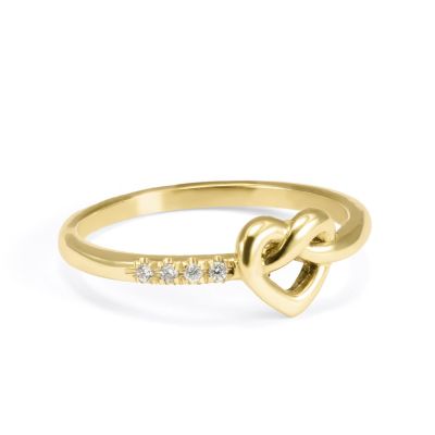 Ties of The Heart Diamond Ring [18K Gold Vermeil]-1